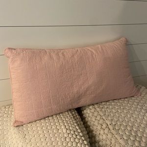 Light pink lumbar pillow